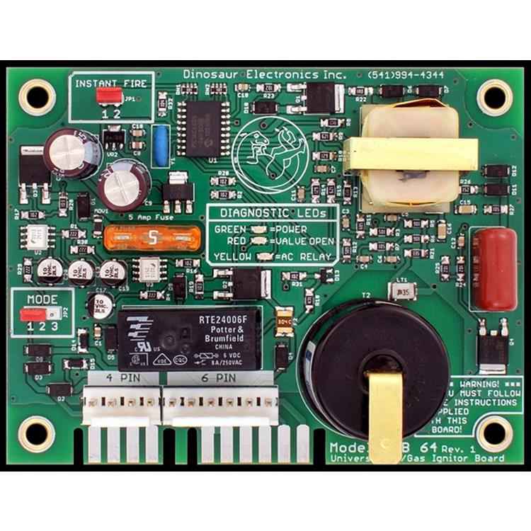 Dinosaur Electric UIB 64 Ignition Control Circuit Board - Ignitor Board Atwood Gaz - AC - Young Farts RV Parts