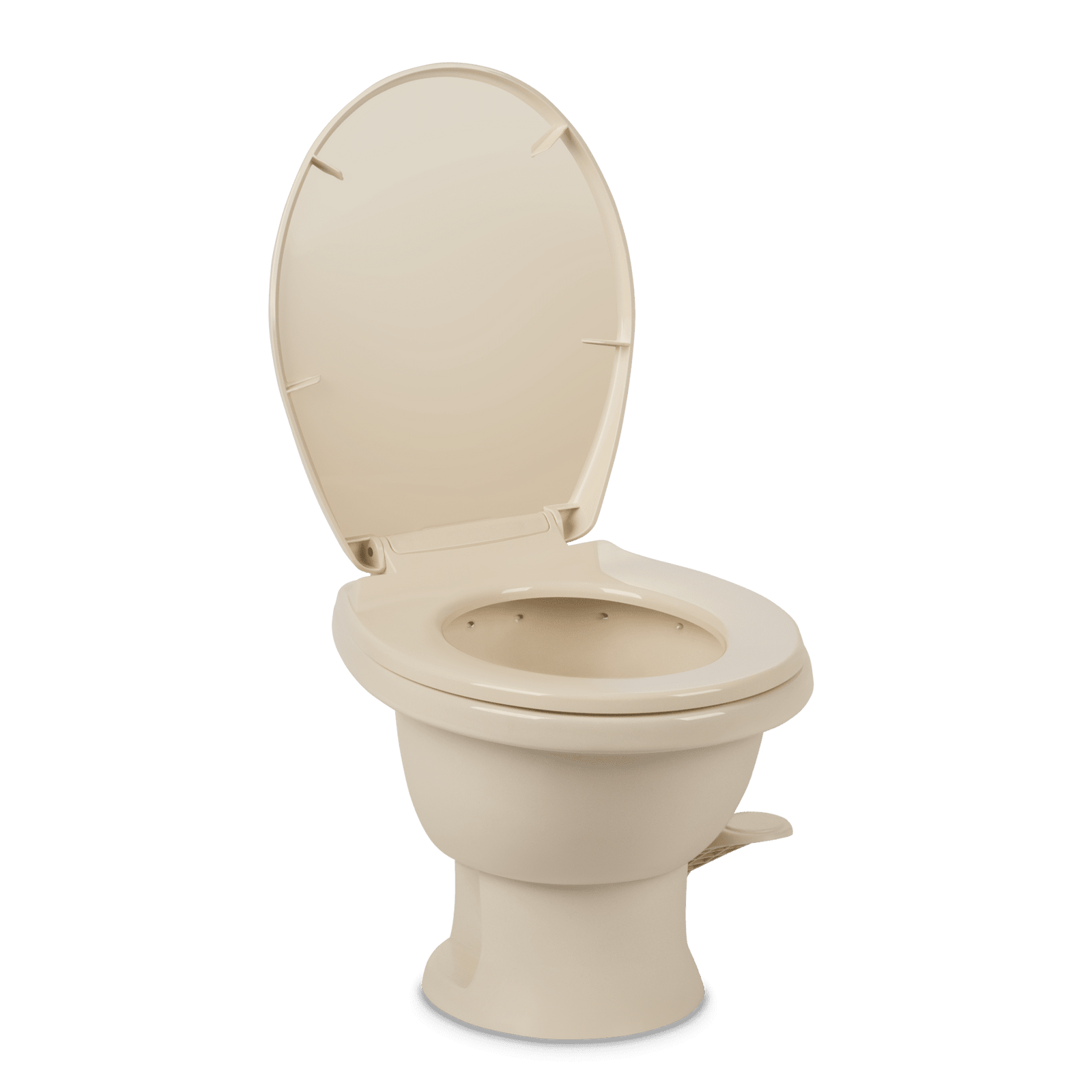Dometic 411 Series Toilet Low Profile Bone Ceramic with Pedal Flush Control 9610008262 - Young Farts RV Parts