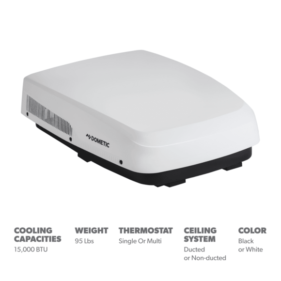 Dometic FJX5557EHPWHCS FreshJet 5 Air Conditioner 15K BTU W/ HP - White - Young Farts RV Parts