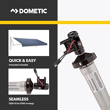 Dometic Power Awning Drive Assembly, Black - 3310423.144U - Young Farts RV Parts