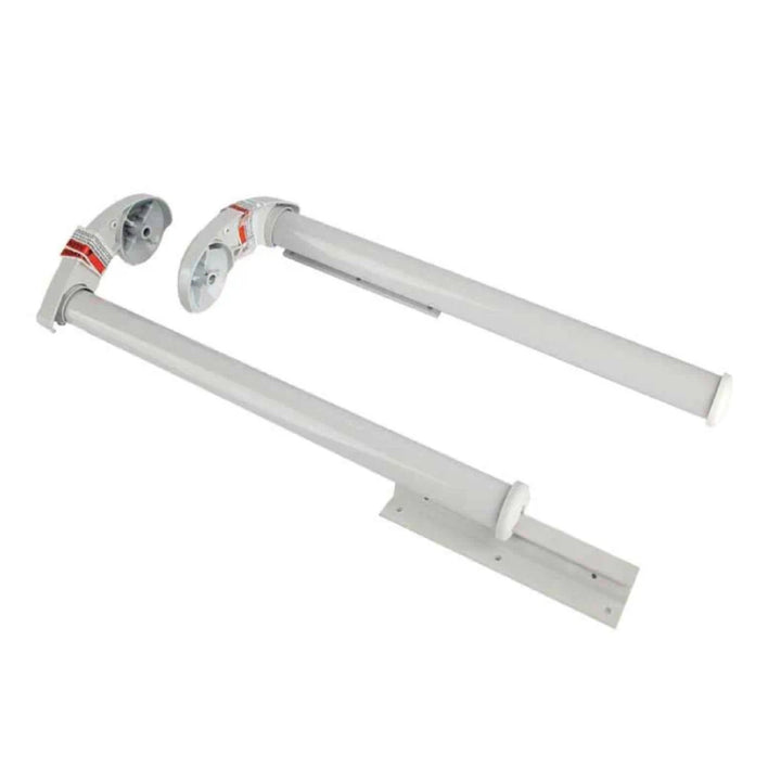 Dometic Slide Topper Awning Brackets, Short, 90 Degree, Polar White - 9800018.402B - Young Farts RV Parts