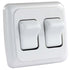 Double Switch Assembly w/Bezel - Young Farts RV Parts