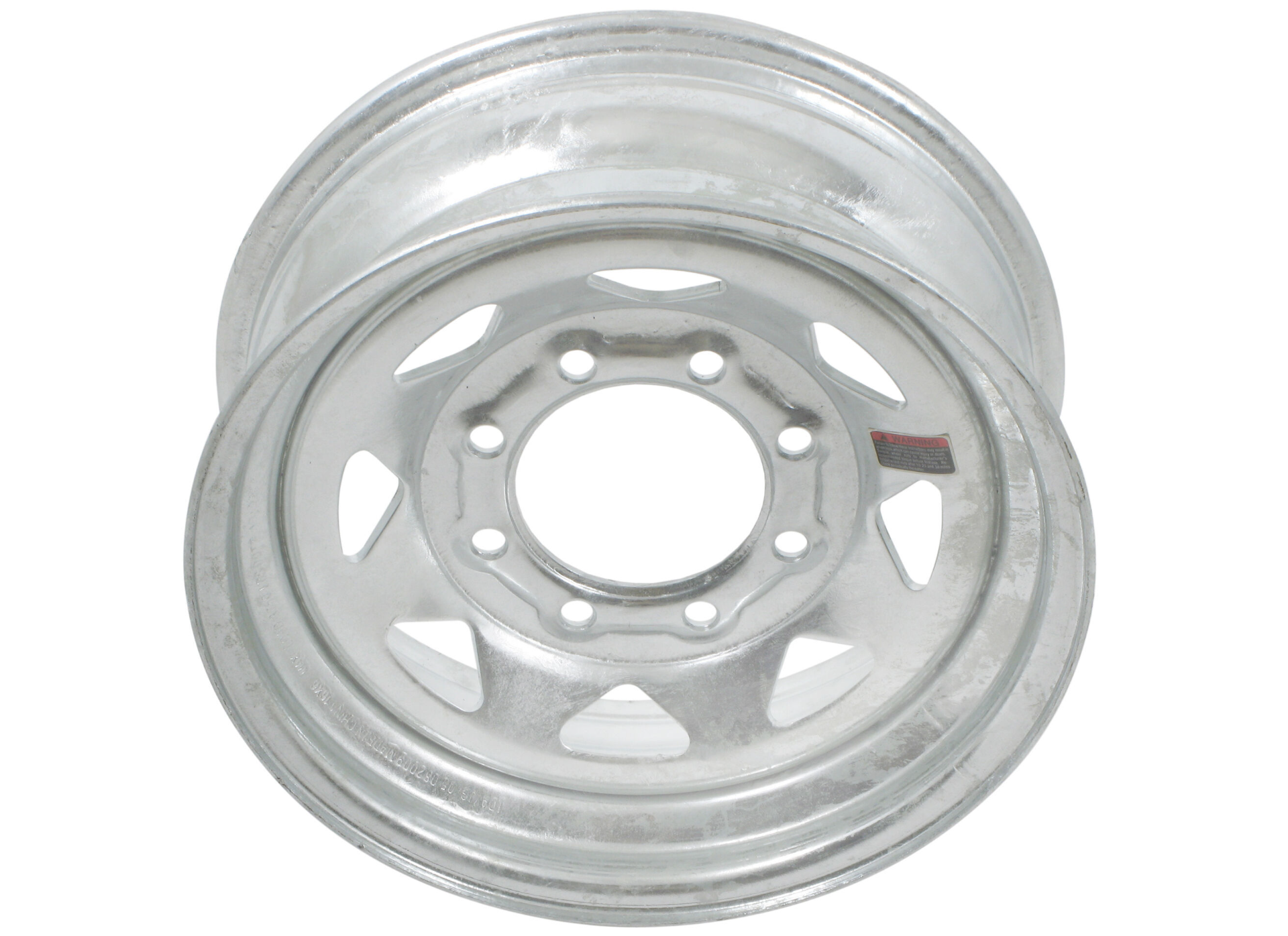 16X6 Trailer Wheel Spoke Galvanized - 8 x 6.50 Inch Bolt Pattern - Young Farts RV Parts