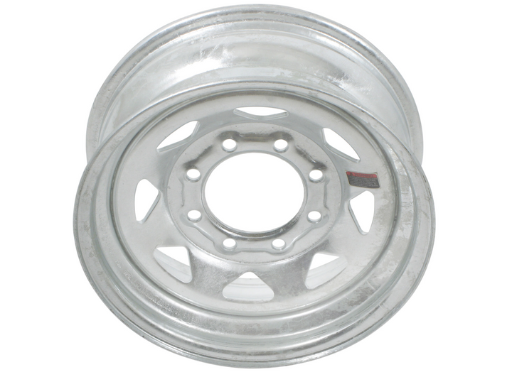 16X6 Trailer Wheel Spoke Galvanized - 8 x 6.50 Inch Bolt Pattern - Young Farts RV Parts