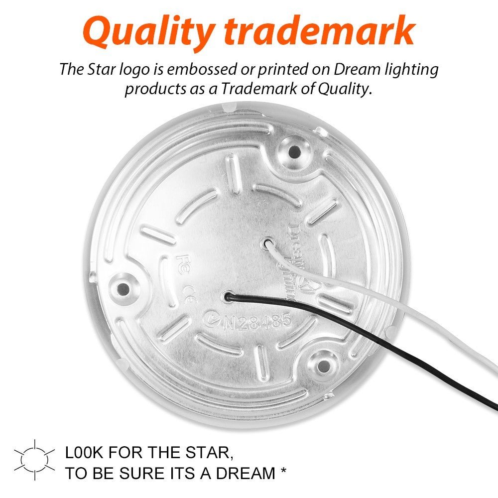 Dream Lighting RV Lights LED Dome Light 12v Interior Ceiling Light 3500K White Lighting 4.5