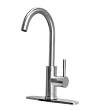 Load image into Gallery viewer, Dura Faucet DF-MK531LK-SN Streamline Gooseneck Kitchen Faucet, Brushed Satin Nickel - Young Farts RV Parts