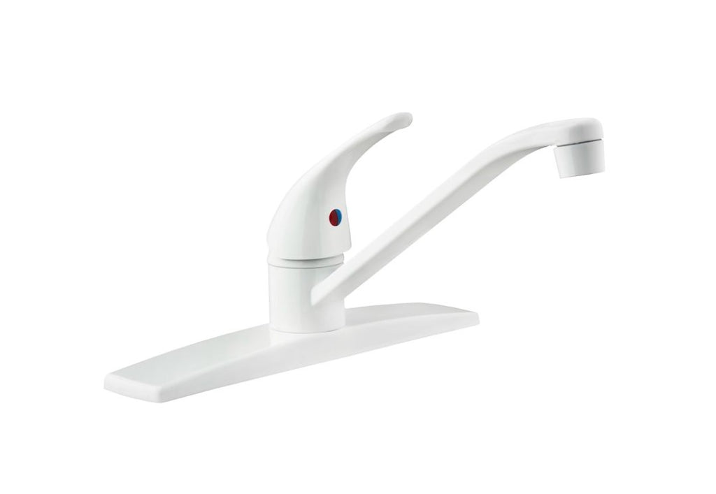 Dura Faucet DF - NMK600 - WT Lever Kitchen Faucet, White - Young Farts RV Parts