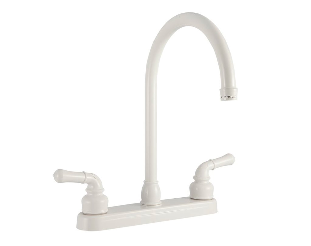 Dura Faucet DF - PK330HC - WT Hi - Rise Kitchen Faucet, White - Young Farts RV Parts