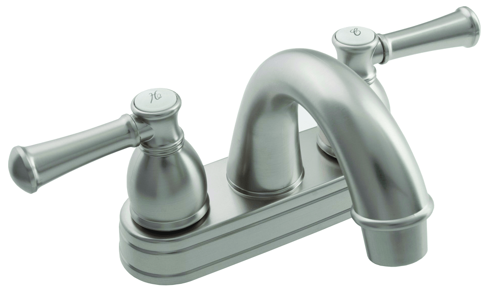 Dura Faucet DF - PL620L - SN - Dura Designer Arc Spout RV Lavatory Faucet - Brushed Satin Nickel - Young Farts RV Parts