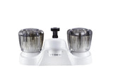 Dura Faucet DF-PL720S-WT Lavatory Faucet, White/Smoked Knobs