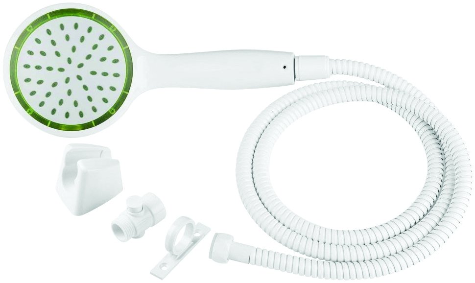 Dura Faucet DF - SA470K - WT - Dura Pressure Assist RV Shower Wand & Hose Kit - White - Young Farts RV Parts