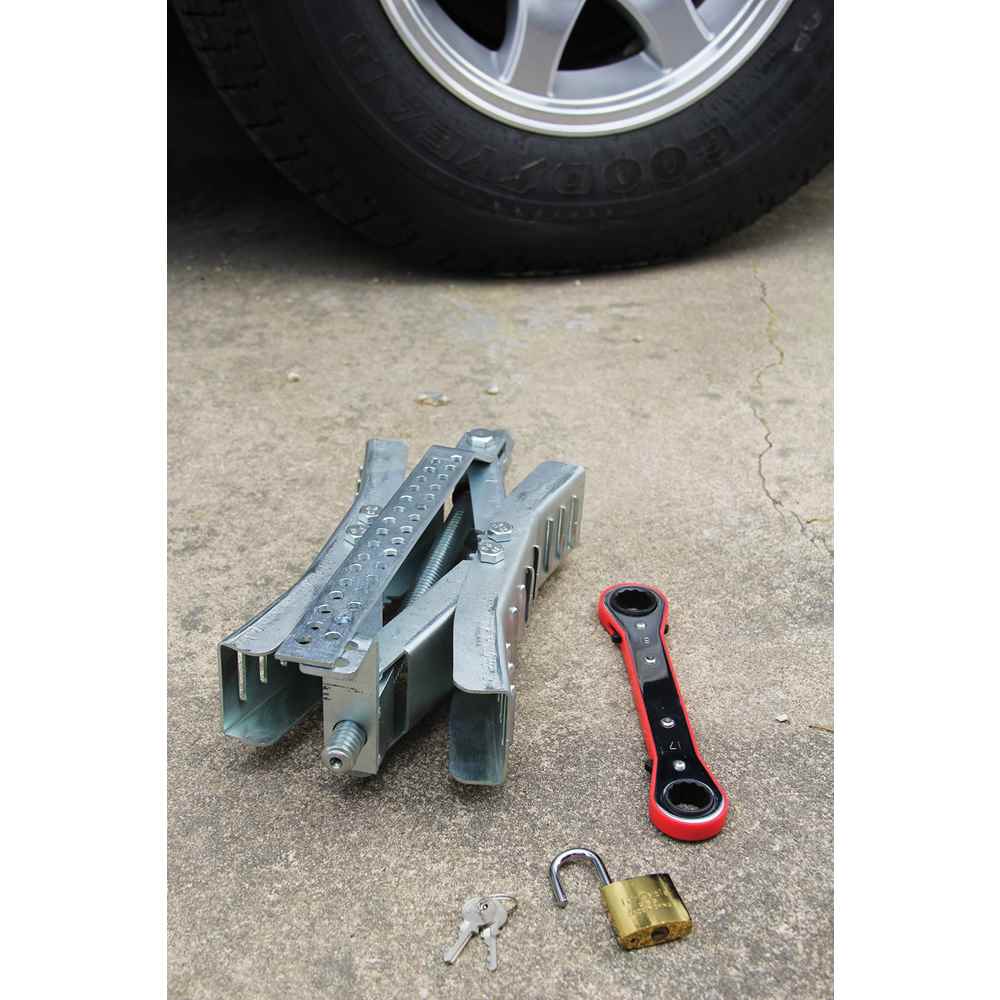 Ea - Z - Lift Wheel Stop with Wrench & Lock - Young Farts RV Parts