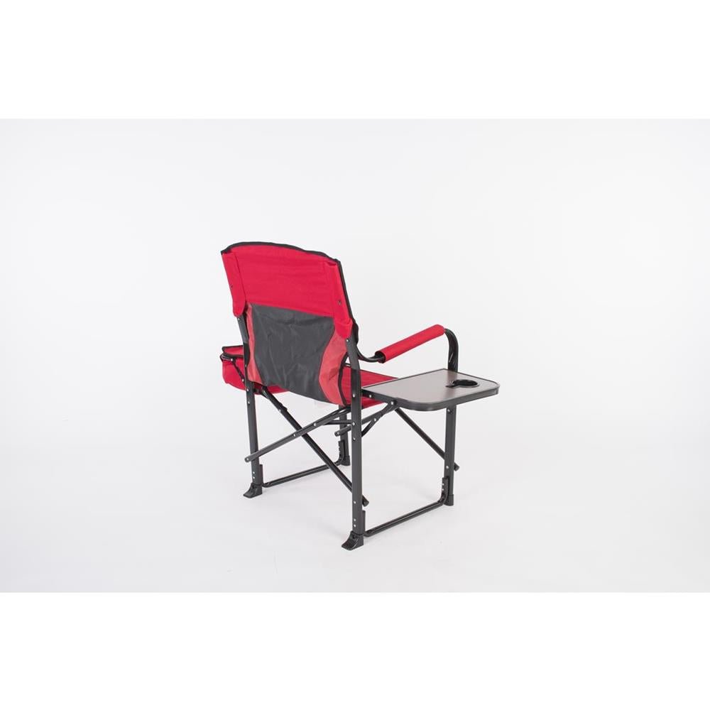 El Capitan Directors Chair Chrome Burgundy/Black - Young Farts RV Parts