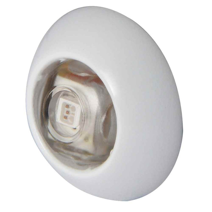 Exuma Courtesy Light - White Housing - Blue Light - Young Farts RV Parts