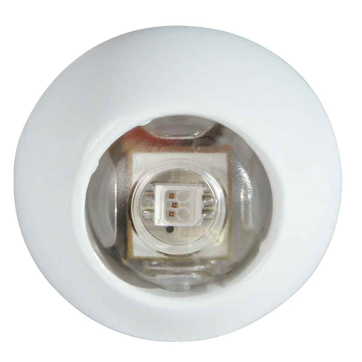 Exuma Courtesy Light - White Housing - Blue Light - Young Farts RV Parts