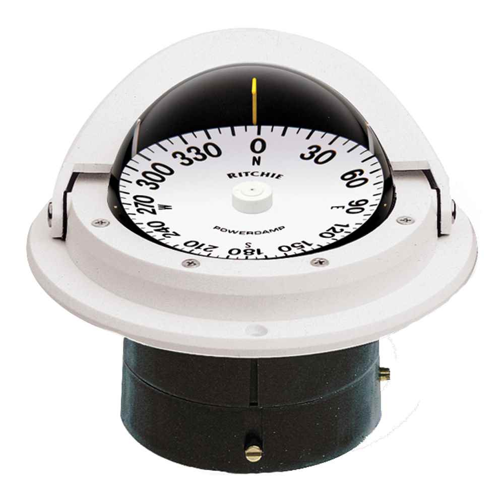 F - 82W Voyager Compass - Flush Mount - White - Young Farts RV Parts