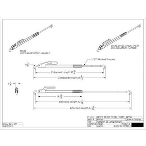 Fastgun Turnbuckles Long Black - Young Farts RV Parts