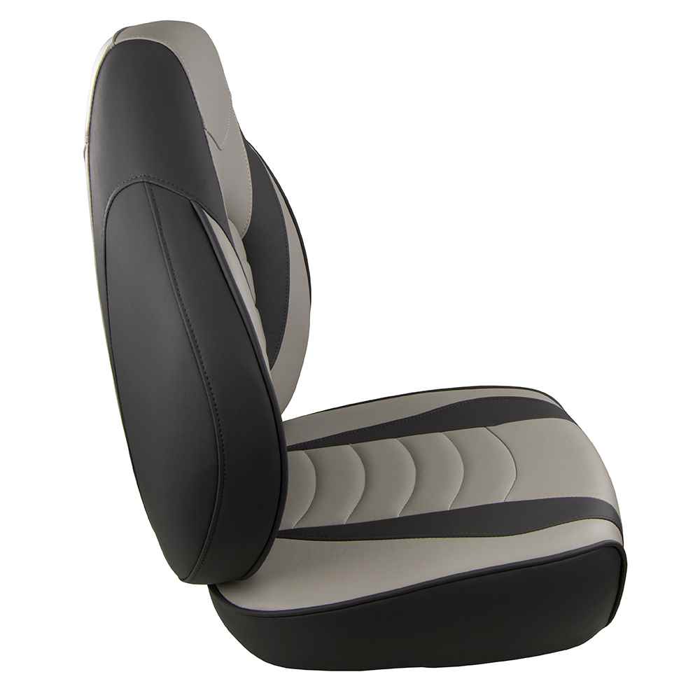 Fish Pro High Back Folding Seat - Charcoal/Grey - Young Farts RV Parts