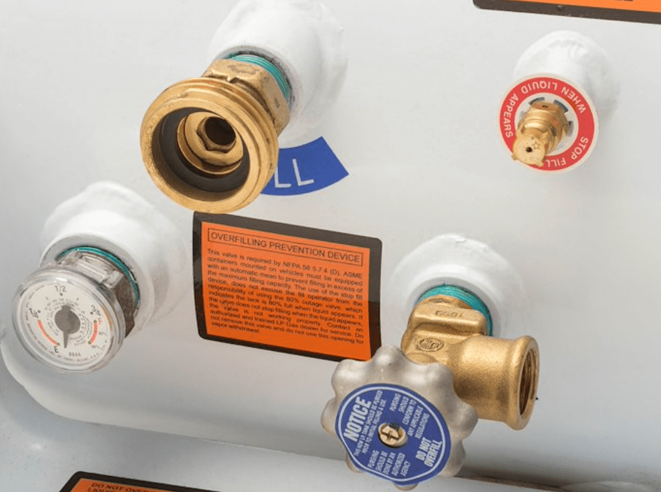 Flame King YSN203 20.3 Pounds Capacity Horizontal Propane Tank - Young Farts RV Parts