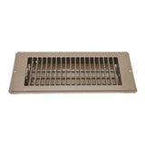 Floor Register 4 X 10 Brown Dampered Metal