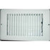 Floor Register 4 X 8 White Dampered Metal - Young Farts RV Parts