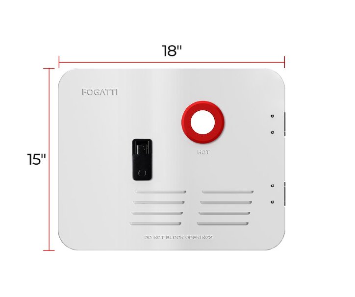 Fogatti FSWD - 1518/WHITE Water Heater Access Door (For InstaShower6/8 Plus/8 Pro), White - Young Farts RV Parts