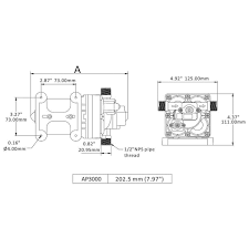 Fresh Water Pump Aqua Pro 21847 3 GPM 55 psi - 21847 - Young Farts RV Parts