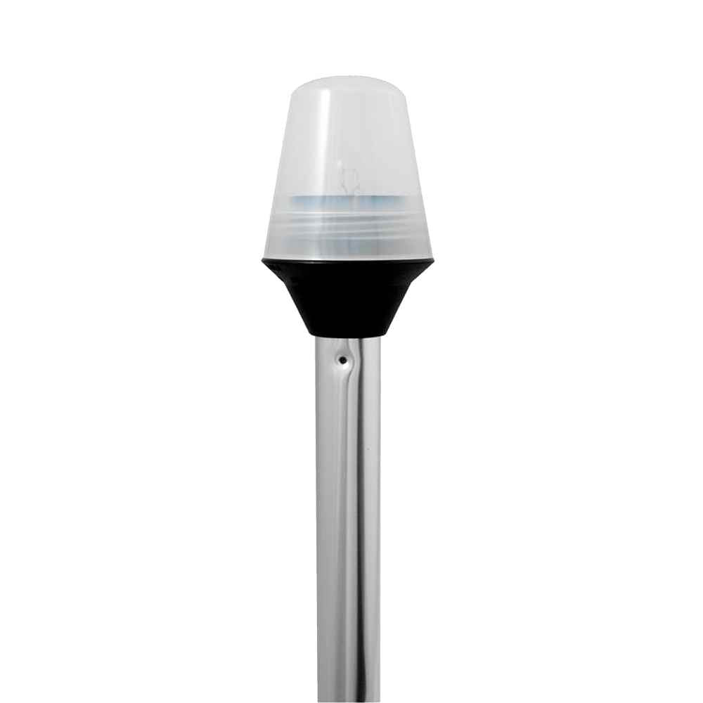 Frosted Globe All - Around Pole Light w/2 - Pin Locking Collar Pole - 12V - 42