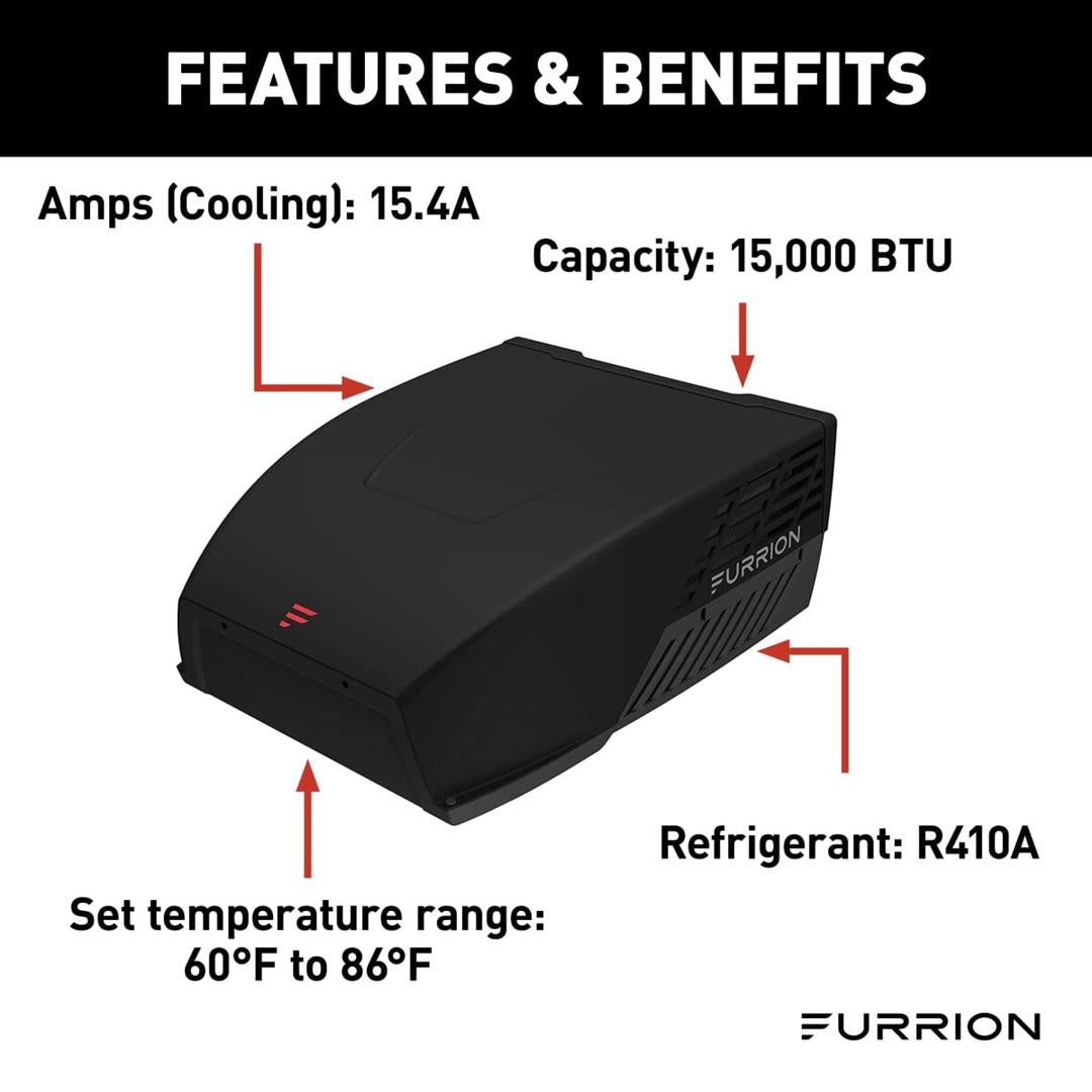 Furrion 15000 BTU Air Conditioner Furrion Chill FACR15HESA - BL - Replaces Dometic and Coleman - Young Farts RV Parts