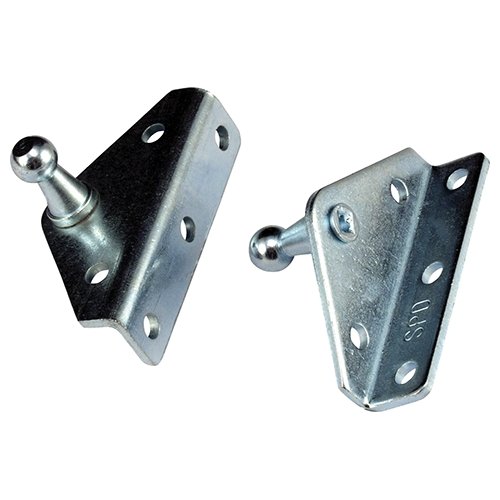 Multi Purpose Lift Support Bracket AP Products 010-079-2 Used For Mounting Gas Lift Supports; L Shaped; 10 Millimeter Ball Stud; 3/4" Length; 2 Holes - Young Farts RV Parts