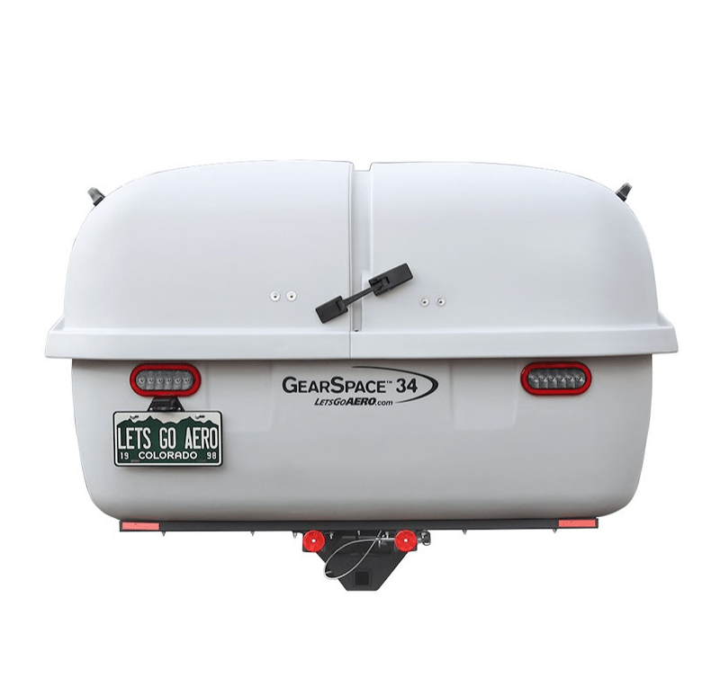 GearSpace Slideout Hitch Cargo Carrier - Light Gray - Young Farts RV Parts