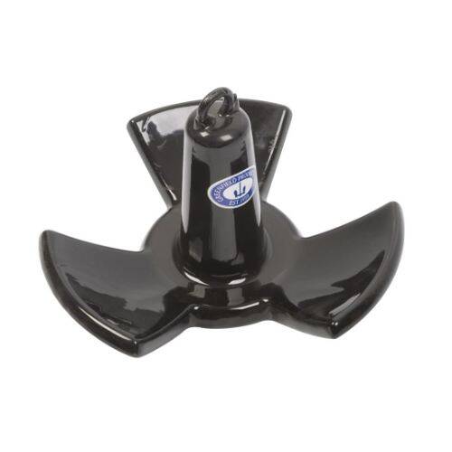 GREENFIELD Boat Anchor River Tri - Fluke Style - Holds Up To 16 F Length Boat - 514 - B - Young Farts RV Parts