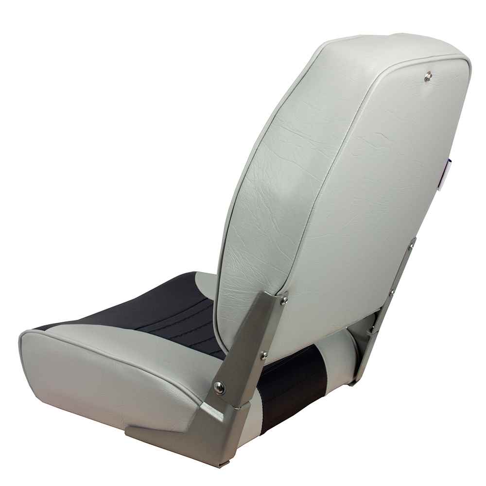 High Back Multi - Color Folding Seat - Grey/Charcoal - Young Farts RV Parts