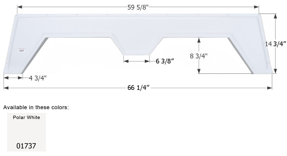Icon 01737 Fender Skirt Polar White (Various Kustum Koach Brands) - Young Farts RV Parts