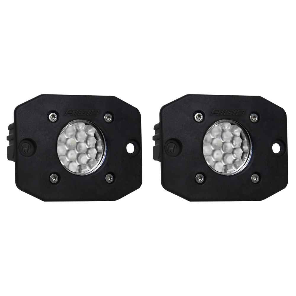 Ignite Flush Mount Flood - Black - Young Farts RV Parts