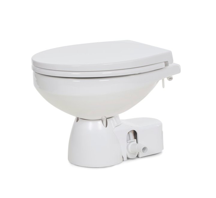 Jabsco 38045 - 4192 Quiet Flush E2 Rotatable Base Electric Flush Toilet, White Composite - Young Farts RV Parts