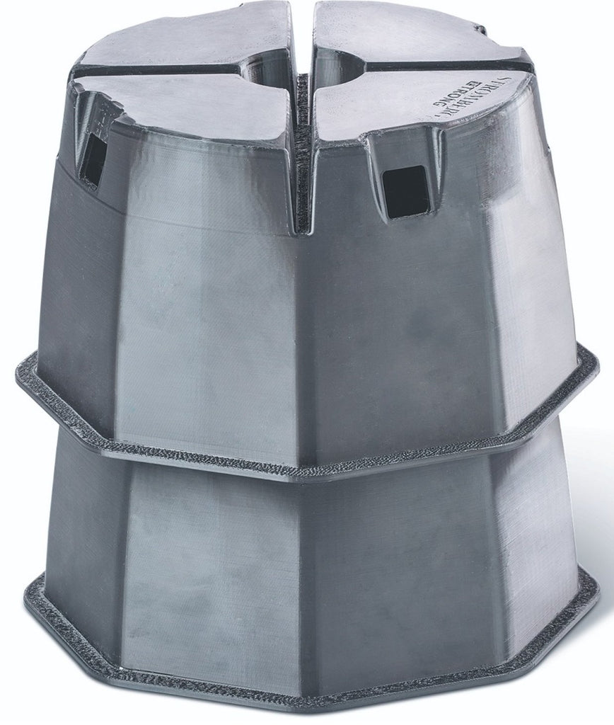 Jack Pad Stromberg Carlson JBP - 712.2 Polycarbonate, 10" Across Top x 12" Across Bottom x 7" Height, 6000 Pounds Capacity, Slate Gray - Young Farts RV Parts