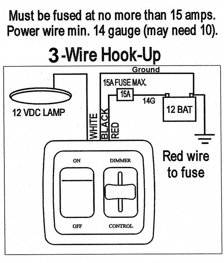 JR Products 15225 Dimmer Switch - Young Farts RV Parts