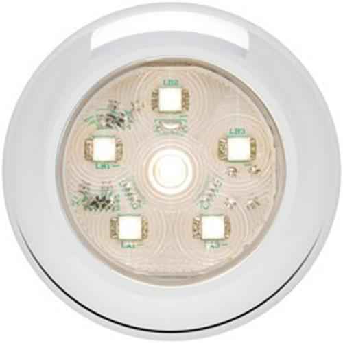 LED Round Utility 6 Diode Clear - Young Farts RV Parts