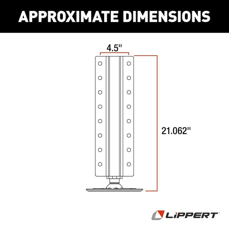 Leveling Jack Lippert Components 3728923 Used To Level Motorhomes/ Travel Trailers/ Fifth Wheel Trailers While Parked, Hydraulic, 8000 Pound Capacity, Silver, Gen II - Young Farts RV Parts
