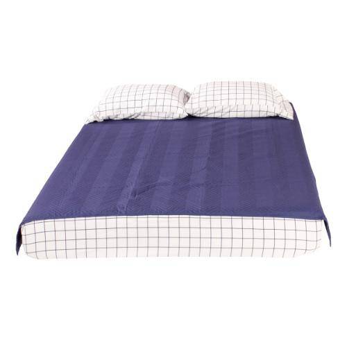 Lippert 2022107826 Thomas Payne® Easy Zzzs Bedding Set - Narrow King 72 x 80 Inch, Navy Checkered - Young Farts RV Parts