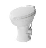 Lippert 2022113192 Flow Max Toilet, High Profile, White Ceramic With Plastic Seat/ Lid