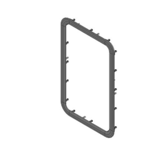 Lippert 711862 Interior Entry Door Window Frame - Black; Snap In; With Seal - Young Farts RV Parts