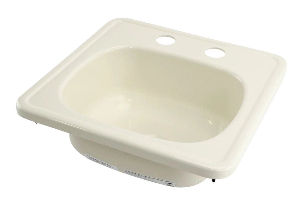 lippert components 209356 Better Bath Parchment Square Outdoor Kitchen Sink 14 - 11/16 x 14 - 11/16 *SPECIAL ORDER* - Young Farts RV Parts