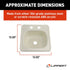 lippert components 209356 Better Bath Parchment Square Outdoor Kitchen Sink 14 - 11/16 x 14 - 11/16 *SPECIAL ORDER* - Young Farts RV Parts