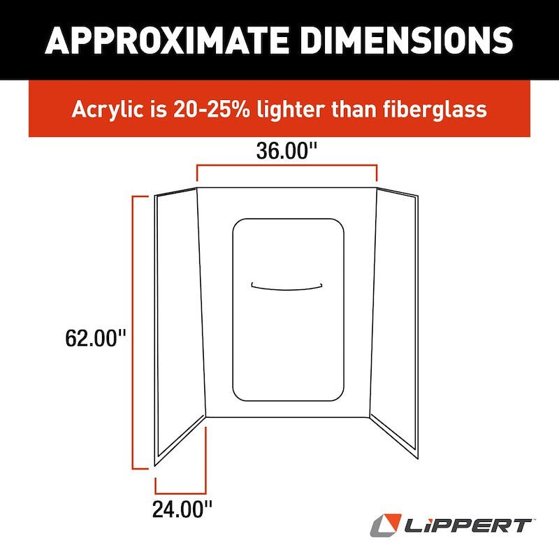 Lippert Components 210307 Better Bath Shower Surround 24