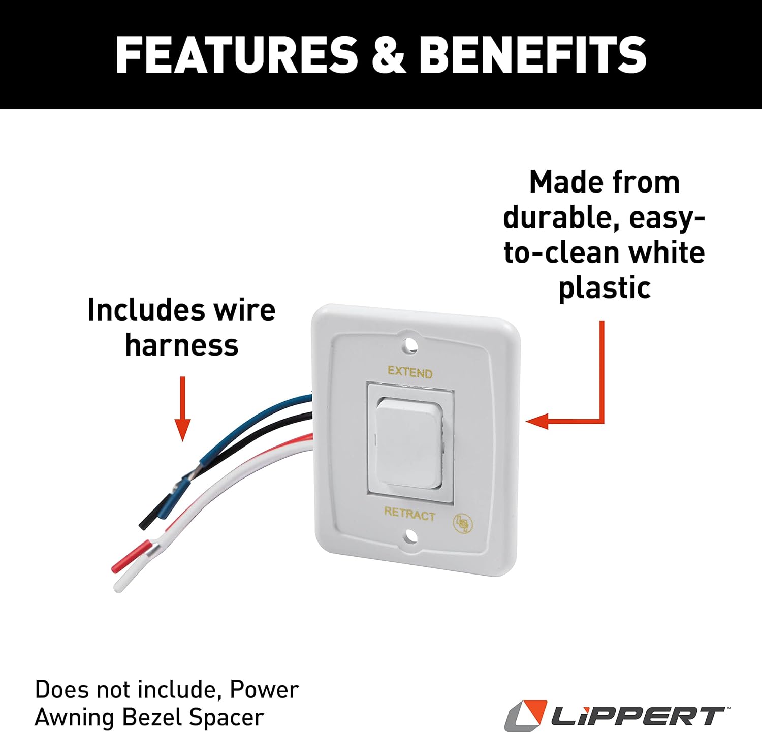 Lippert Components 285499 Awning Switch - Young Farts RV Parts