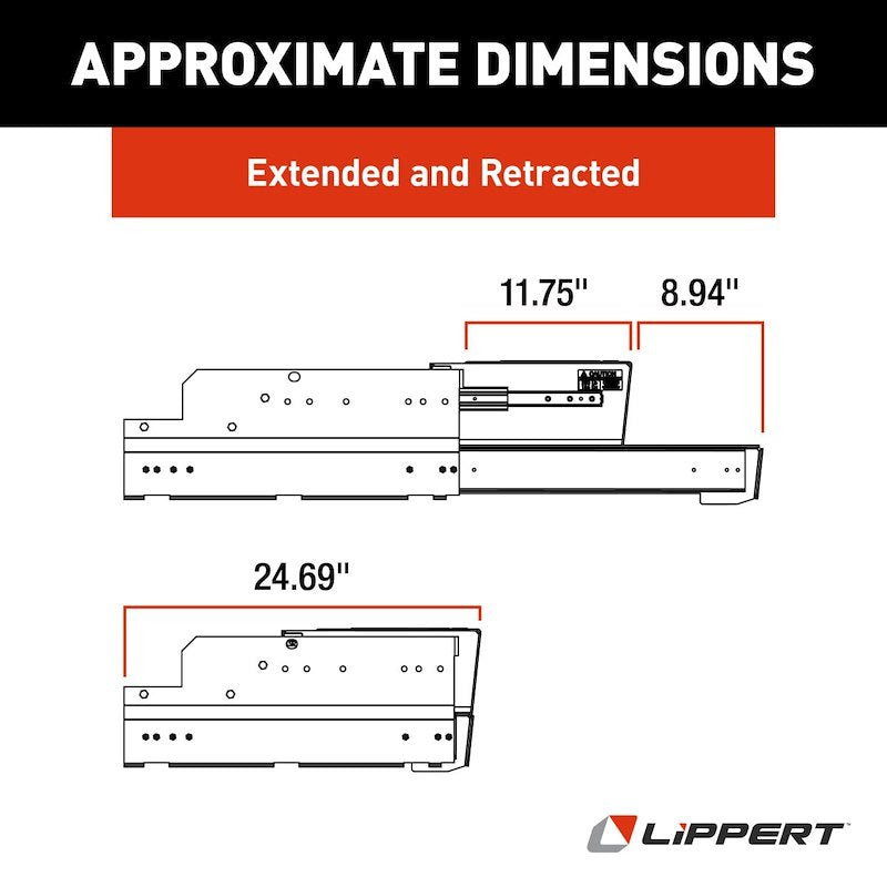 lippert components 372779 series 42 double electric folding entry step *SPECIAL ORDER* - Young Farts RV Parts