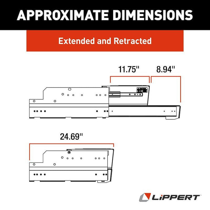 lippert components 372779 series 42 double electric folding entry step *SPECIAL ORDER* - Young Farts RV Parts