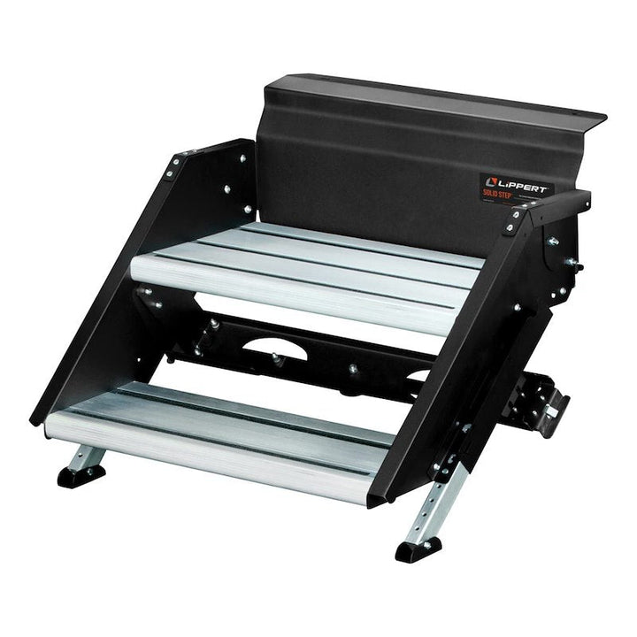 Lippert Components 733932 SolidStep Manual Fold - Down Double Steps for 30" - 36" - Young Farts RV Parts